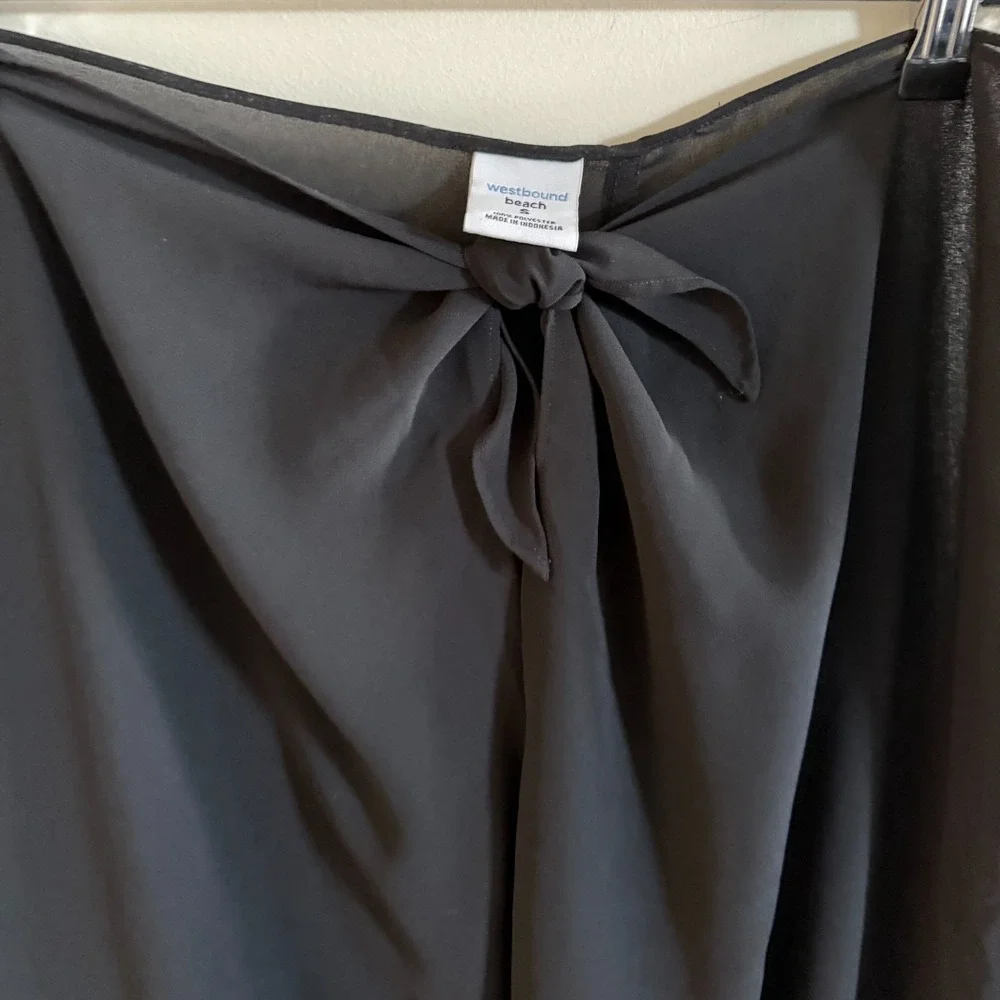Westbound Beach Swim Coverup Pool Pants Womens Small Black Sheer Elegant Classy